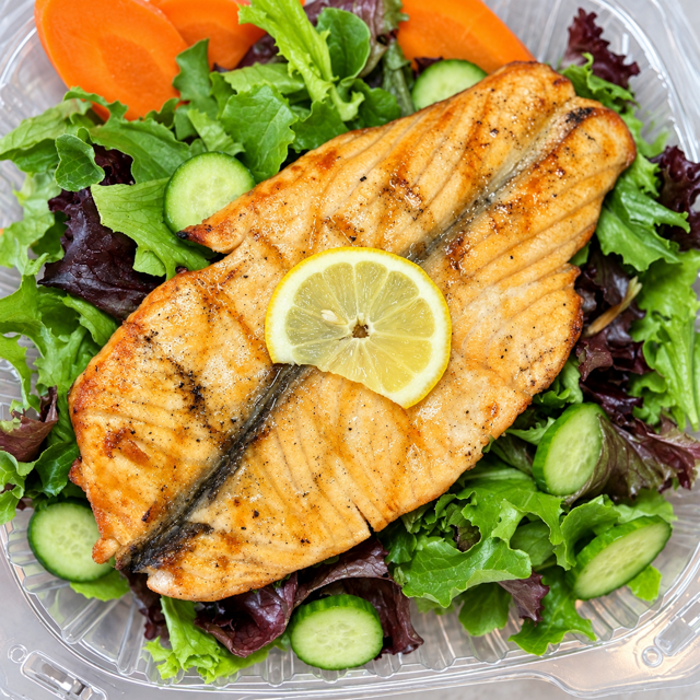 Grilled Salmon Salad.