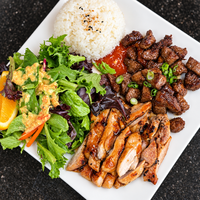 Chicken & Beef Plate.