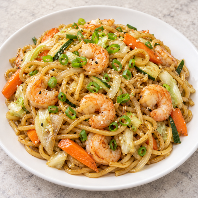 Shrimp Yakisoba.