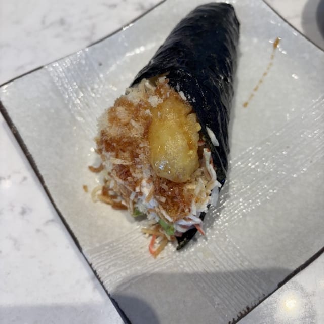 Shrimp Crunch Hand Roll.