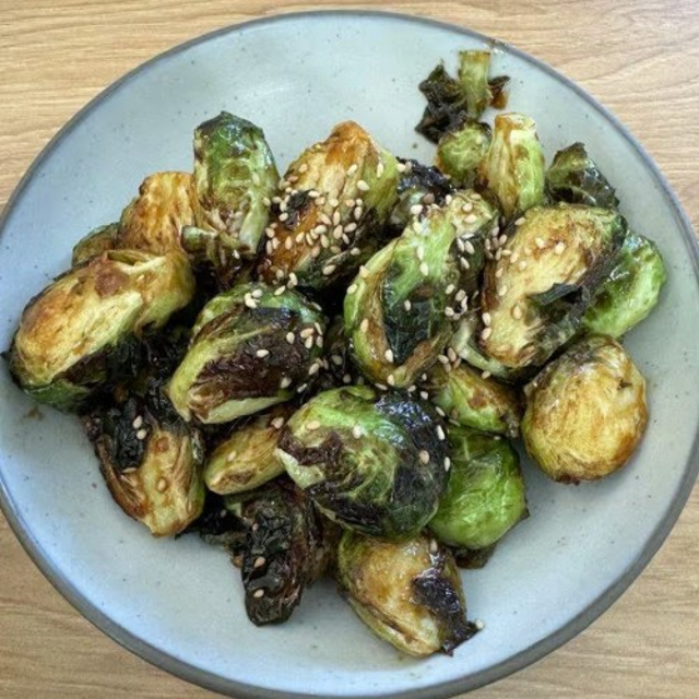 Glazed Brussels Sprouts.