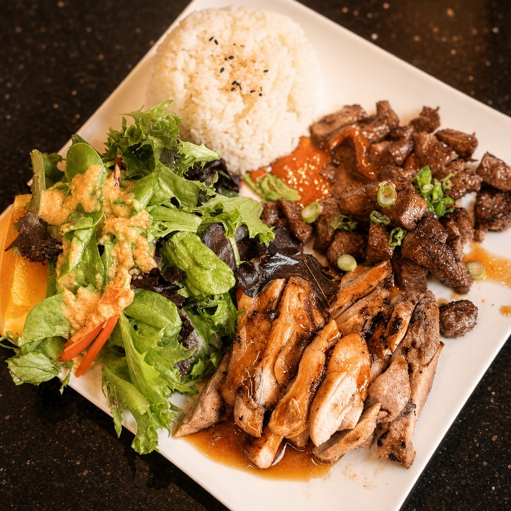Chicken & Beef Plate.